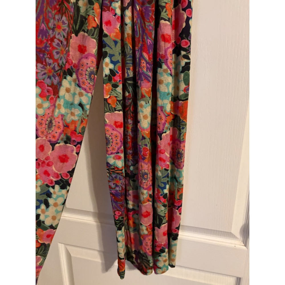 Natural Life Wide Leg Pants NWOT Women Small Multicolor Excellent Smocked Floral - Picture 3 of 5